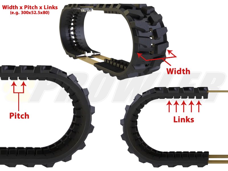 Esteiras De Borracha Para Perfuratrizes , Mini Escavadeiras E Mini Carregadeiras - Imagem 2